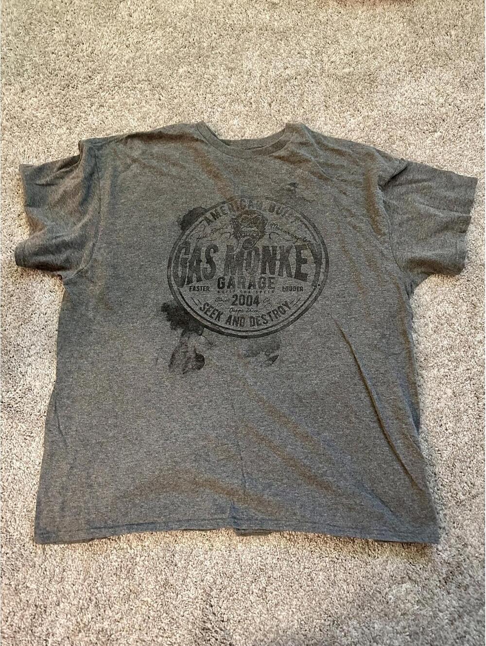 Gas Monkey Garage Classic Logo T-Shirt XL – Gray